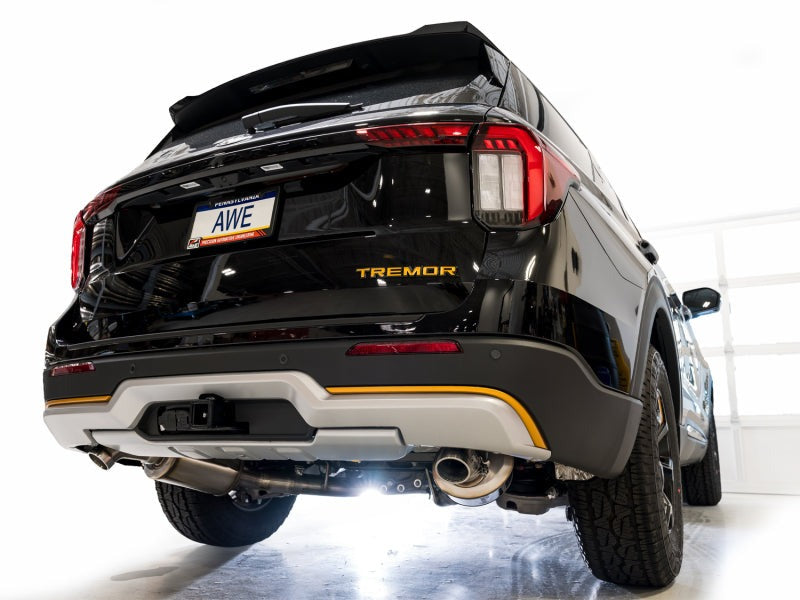 AWE Tuning 2021+ Ford Explorer Tremor 3.0TT 0FG Dual Rear Exit Exhaust w/ Bash Guard