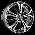 HD Wheels Spinout 22x8.5 +45 5x127/5x114.3mm 73.1mm Gloss Black/Machined Face
