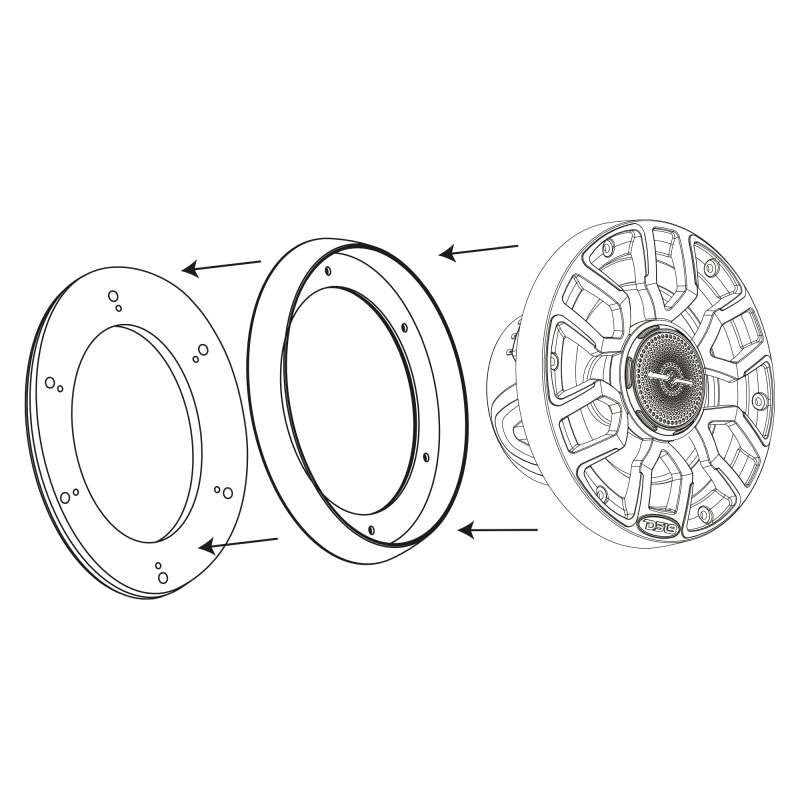 DS18 Ring Adapter From 7.7 to 6.5 ASA & ABS Material