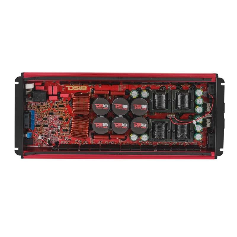 DS18 1-Channel Class D Full-Range Monoblock 8000 Watts RMS at1 ohm DPIV1/0 Terminals Included Red