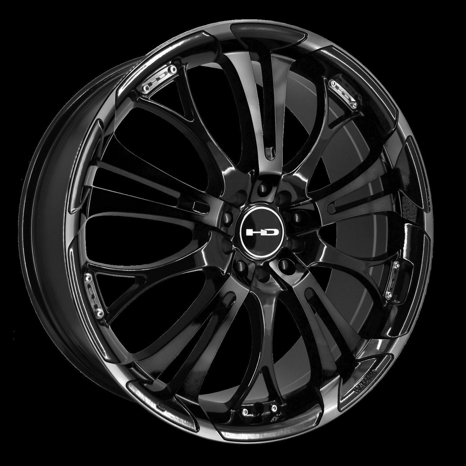 HD Wheels Spinout 20x8 +45 5x112/5x114.3mm 74.1mm Gloss Black