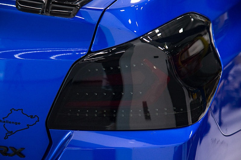 OLM Evolution Tail Lights (Smoked Lens, Black Base, Red Bar) - 2015-2021 WRX / STI