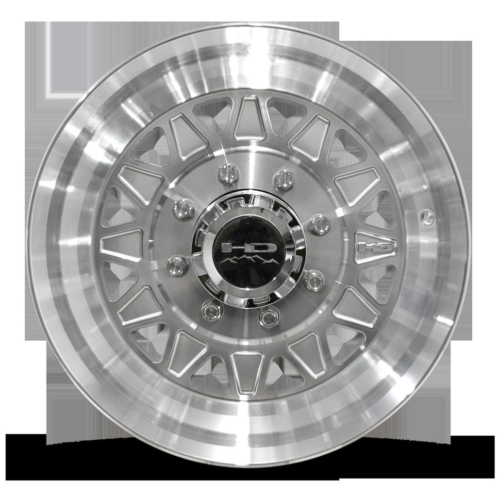 HD Trailer HDT Forged 17.5x6.75 +0 8x165mm 128.6mm Gloss Silver/Machined Face - Lug Centric