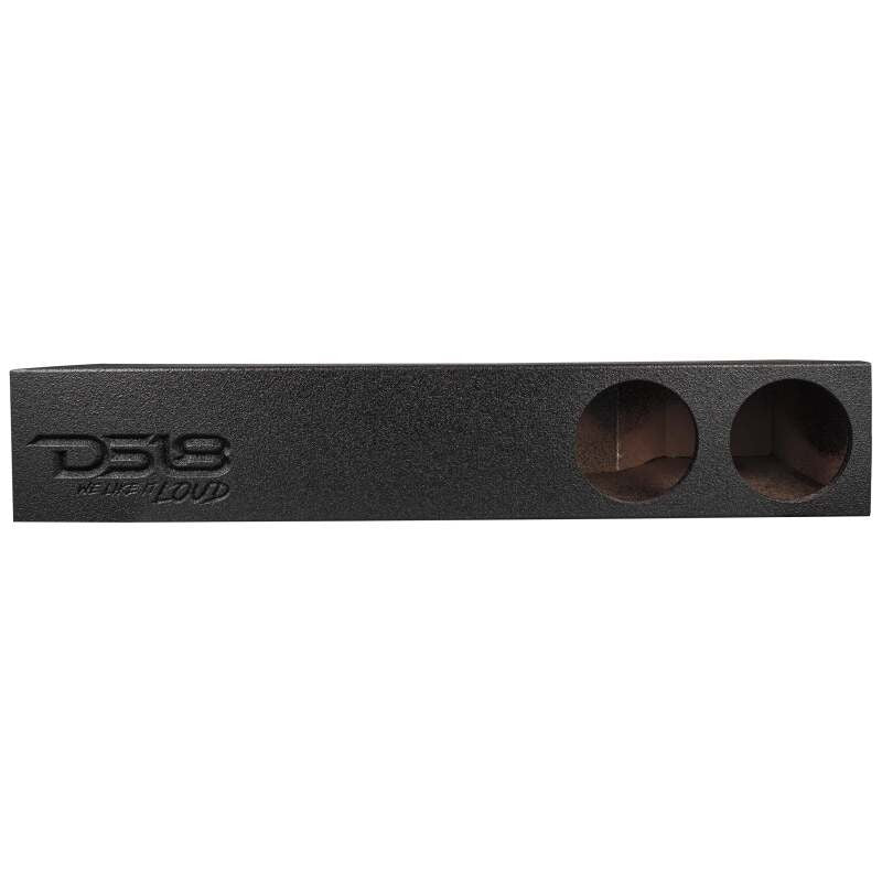 DS18 2x 8in Forward Firing Underseat Ported Box Subwoofer Enclosure Black Liner- RAM Trucks