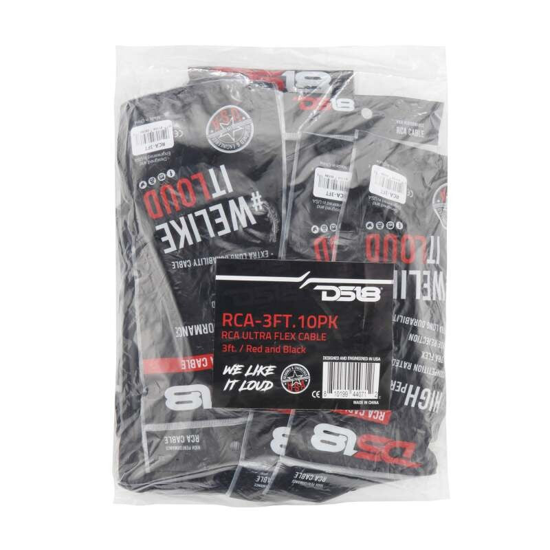 DS18 Level 1 RCA 3-Feet 10 x Pack