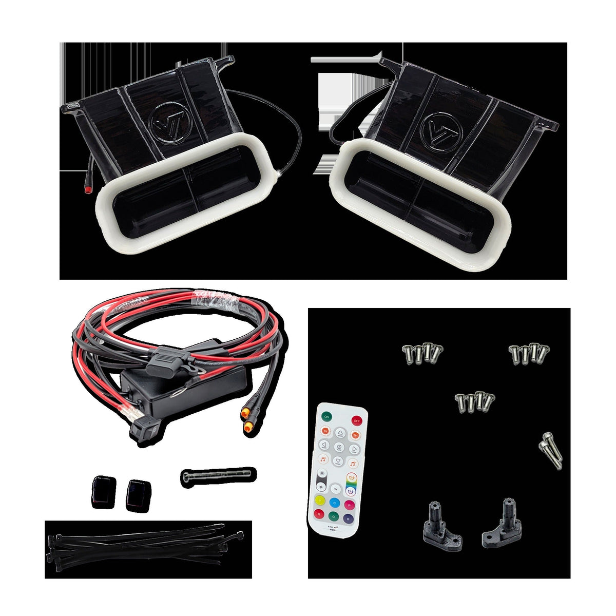 2021-2023 Ford F-150 and Tremor (non Raptor) Dual BIG MOUTH LIT KIT Ram Air Intake Snorkels