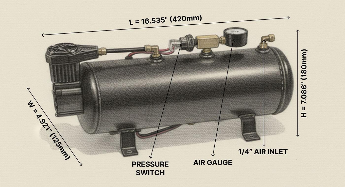 4-Chime Air Horn Kit
