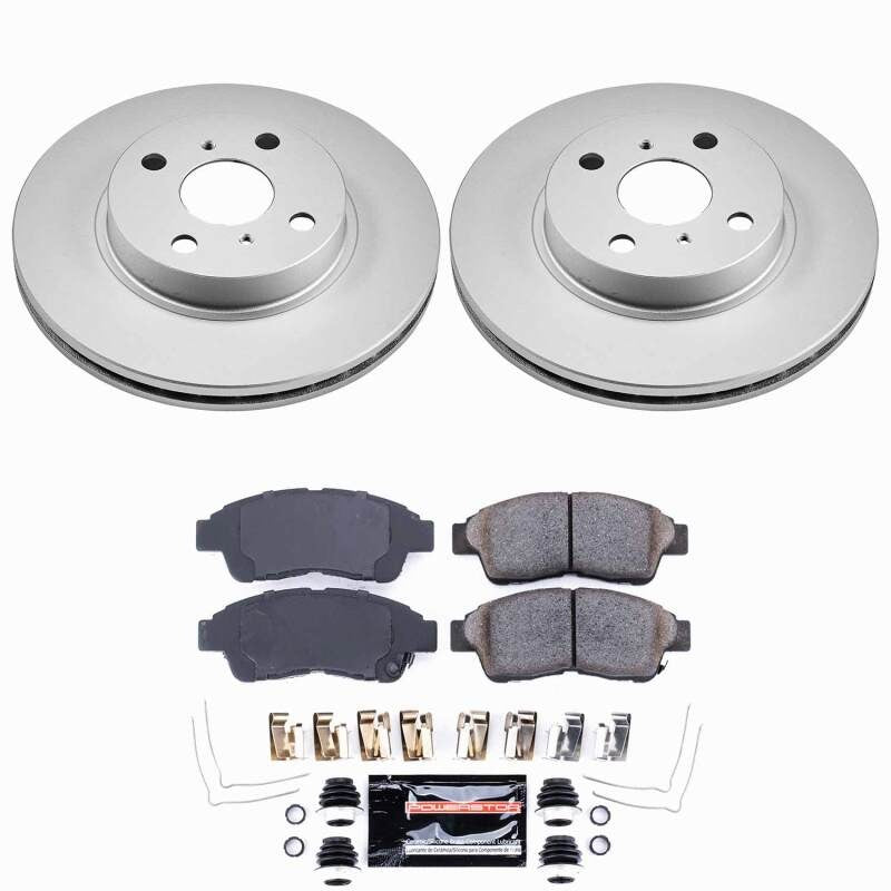 Power Stop 93-97 Geo Prizm Front Z23 Coated Brake Kit