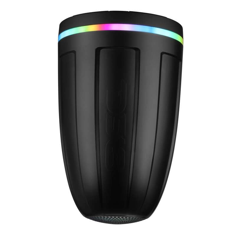 DS18 8in NXL-iQ Marine Tower Speaker with Digital LEDs Neodymium Magnet 1in Driver 350W 4Ohm Black