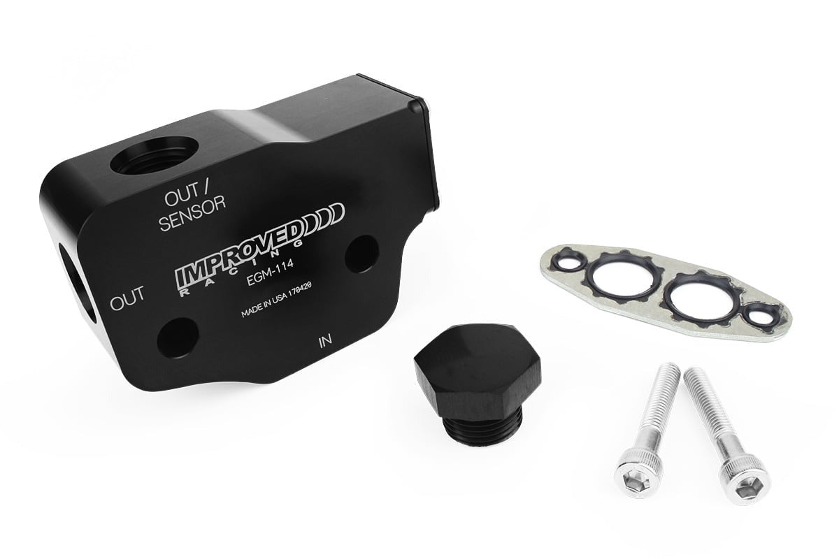 Improved Racing LSX and LS Oil Cooler Adapter with Thermostat, Rear Sump, 212°F