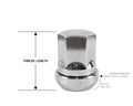 Perfectly Tight Adjustable 17mm Hex Lug Nut Tapered Seat 12x1.25 x 35mm - Chrome Steel - Set of 20