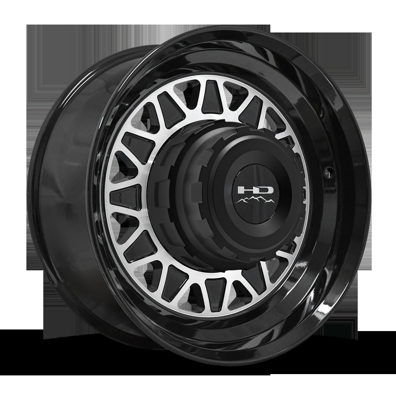 HD Trailer HDT Forged 17.5x6.75 +0 8x165mm 121.2mm Gloss Black/Machined Face - Hub Centric - CAP NOT INCLUDED