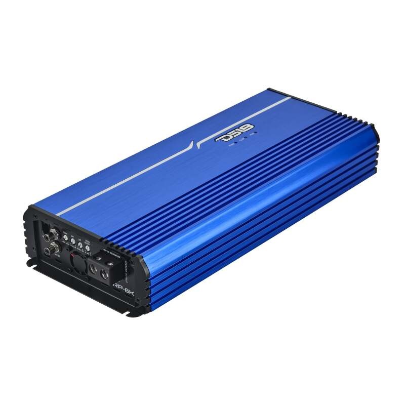 DS18 1-Channel Class D Full-Range Monoblock 8000 Watts RMS at1 ohm DPIV1/0 Terminals Included Blue