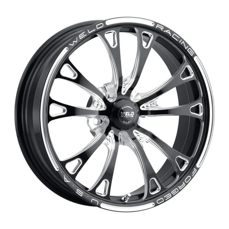 Weld V-Series 1-Piece 17x4.5 / 5x4.5 BP / 2.2in. BS Gloss Black Milled Wheel