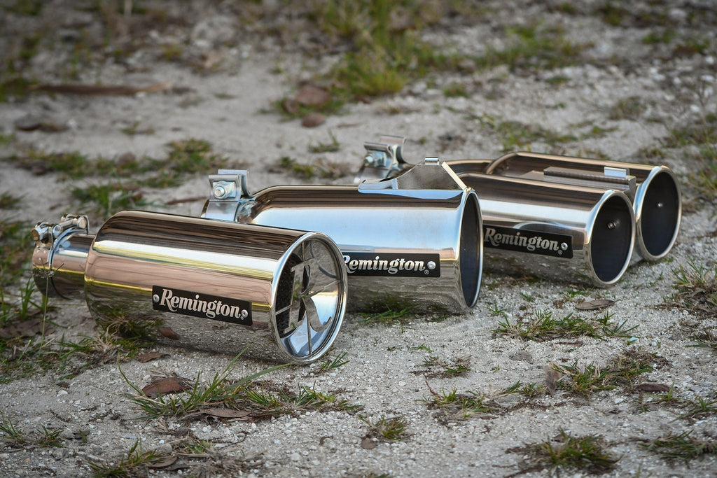Remington® Off-Road Edition "Double Barrel" Polished Universal Exhaust Tips