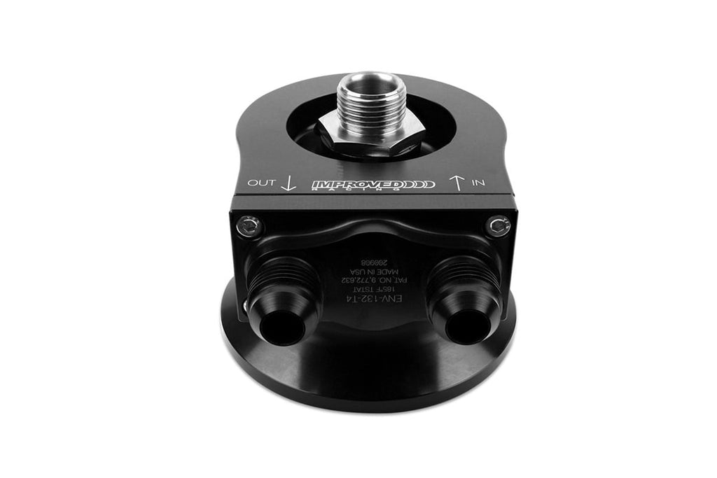 Improved Racing Thermostatic Oil Cooler Sandwich Plate Gen 1-2 SBC & Mk. 1-6 BBC Engines, 180°F, -8AN