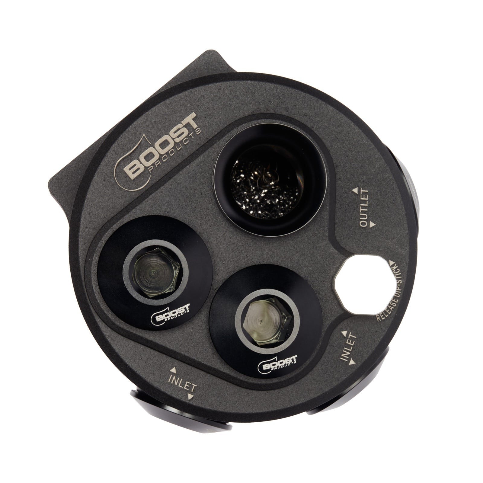 BOOST products 12 AN / Dash 12 Atmospheric Ventilation Fitting / Trumpet for Oil Catch Tank - Matte Black