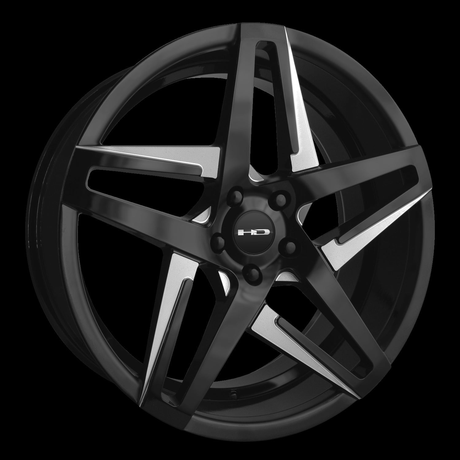 HD Wheels Hairpin 20x8.5 +35 5x114.3mm 73.1mm Satin Black/Milled Face