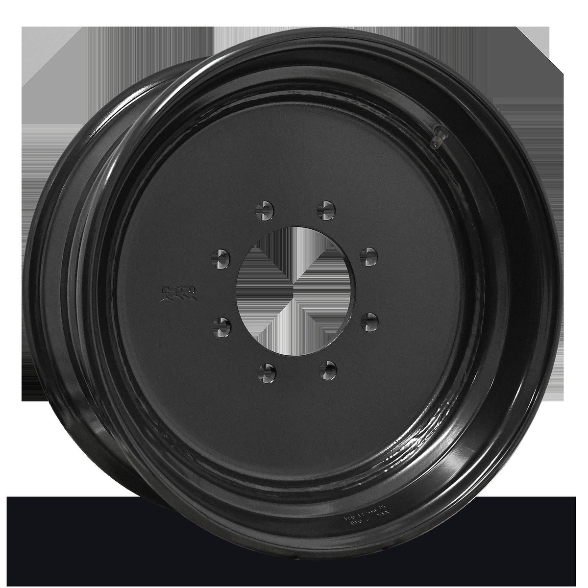 HD Trailer Workhorse 17.5x6.75 0 8x165mm 121.2mm 5mm barrel 12mm Flange All Gloss Black Powder Coat