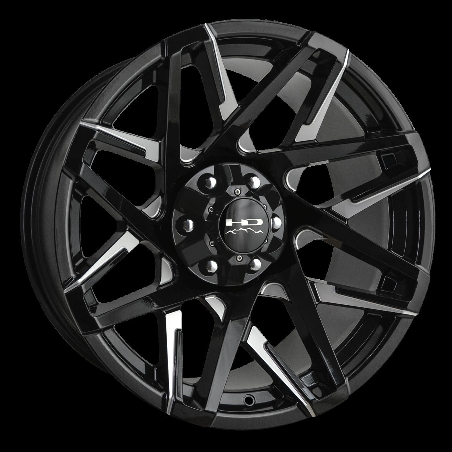HD Offroad Canyon 20x10 -25 5x127/5x139.7mm 78.1mm Gloss Black/Milled Face