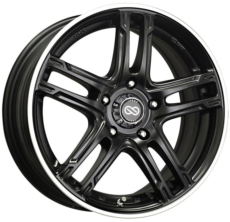 Enkei FD-05 17X7 5x112 50mm Offset 72.62mm Bore Black Machined Wheel (MOQ 40)