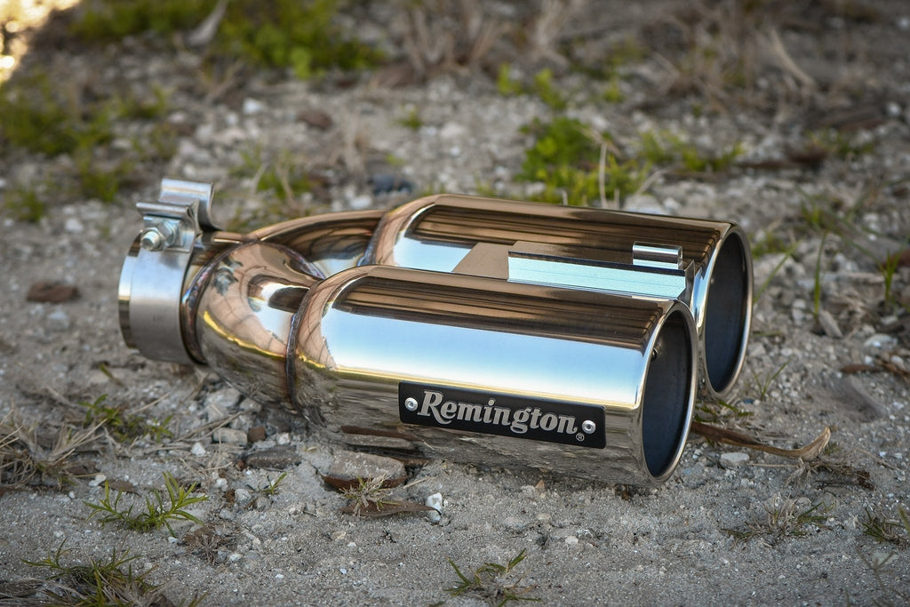 Remington® Off-Road Edition "Double Barrel" Polished Universal Exhaust Tips