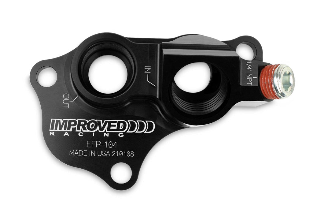 Improved Racing Remote Oil Filter / Oil Cooler Adapter for Gen 2 Ford 5.0 Coyote Engine
