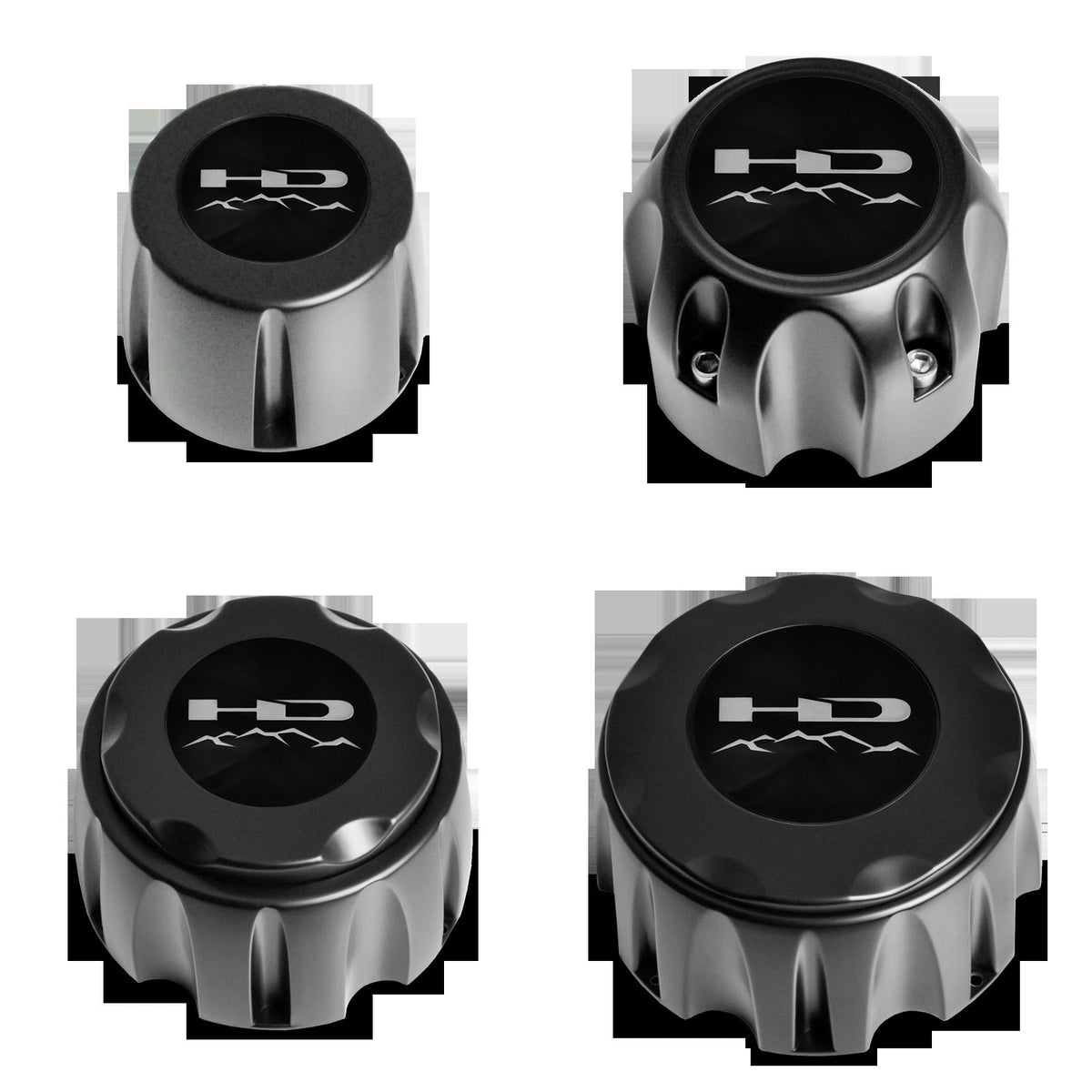 HD Off-Road - V1 Satin Black Standard Off-Road Truck Wheel Center Caps