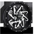 HD Offroad Caliber 20x9 +0 5x127/5x139.7mm 106.2mm Satin Black/Machined Face