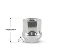 Perfectly Tight 3/4" Hex Open Lug Nut Tapered Bulged Seat 14x1.5 x 25mm - Chrome Steel - Set of 20