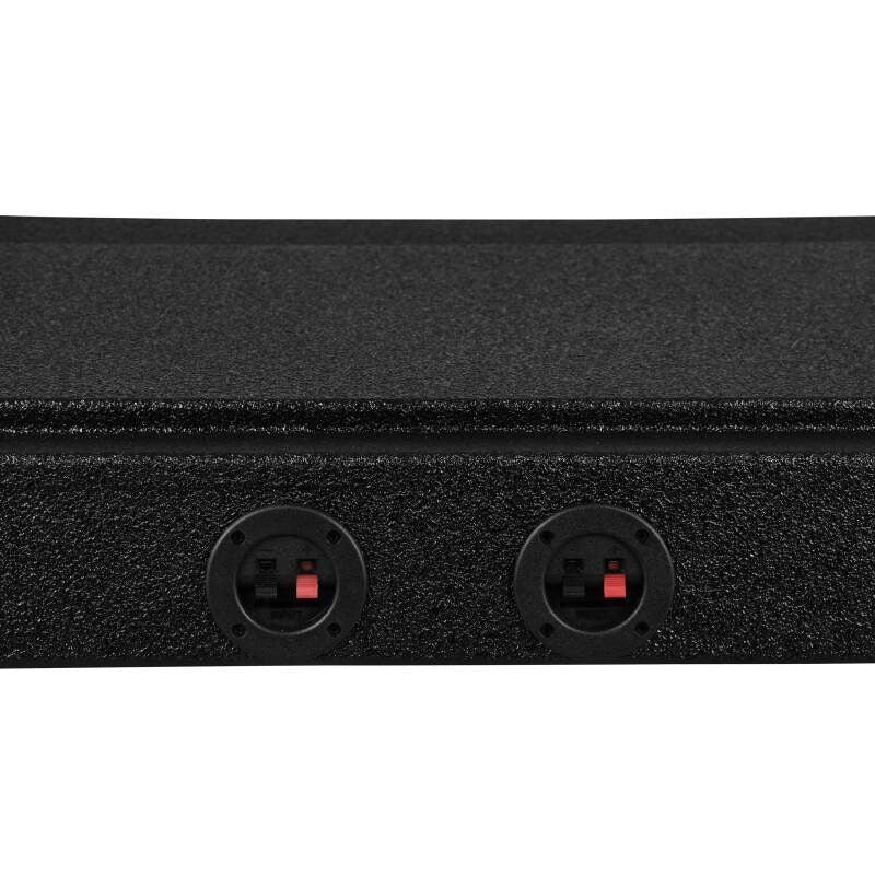 DS18 2x 10in Shallow Down Firing Underseat Ported Box Subwoofer Enclosure Black Spray Paint Finish
