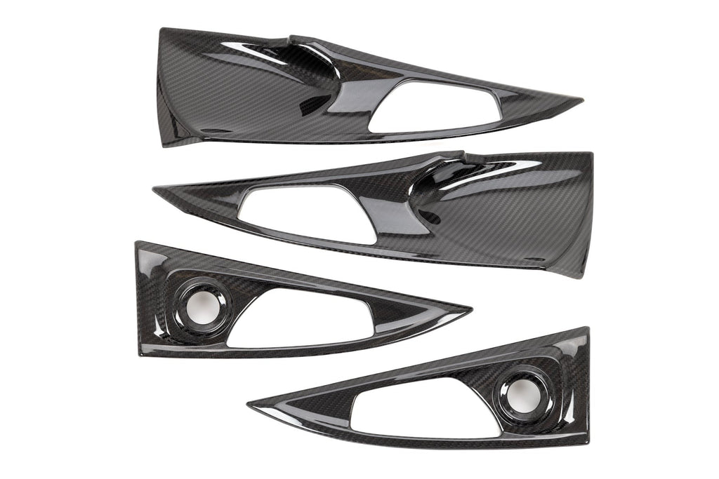 OLM LE Carbon Fiber Interior Door Handle Trim Covers (Full Set) - 2016 - 21 Honda Civic / 2017-21 Honda Civic Type R