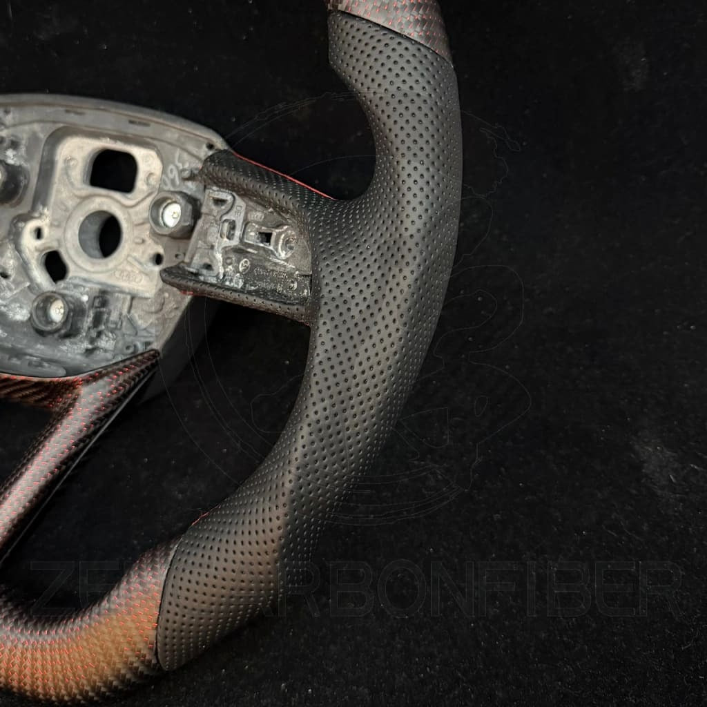 IN STOCK - 2021-2025 Audi B9.5 A/S/RS 4/5 S/RS Q7/8 Carbon Fiber Steering Wheel