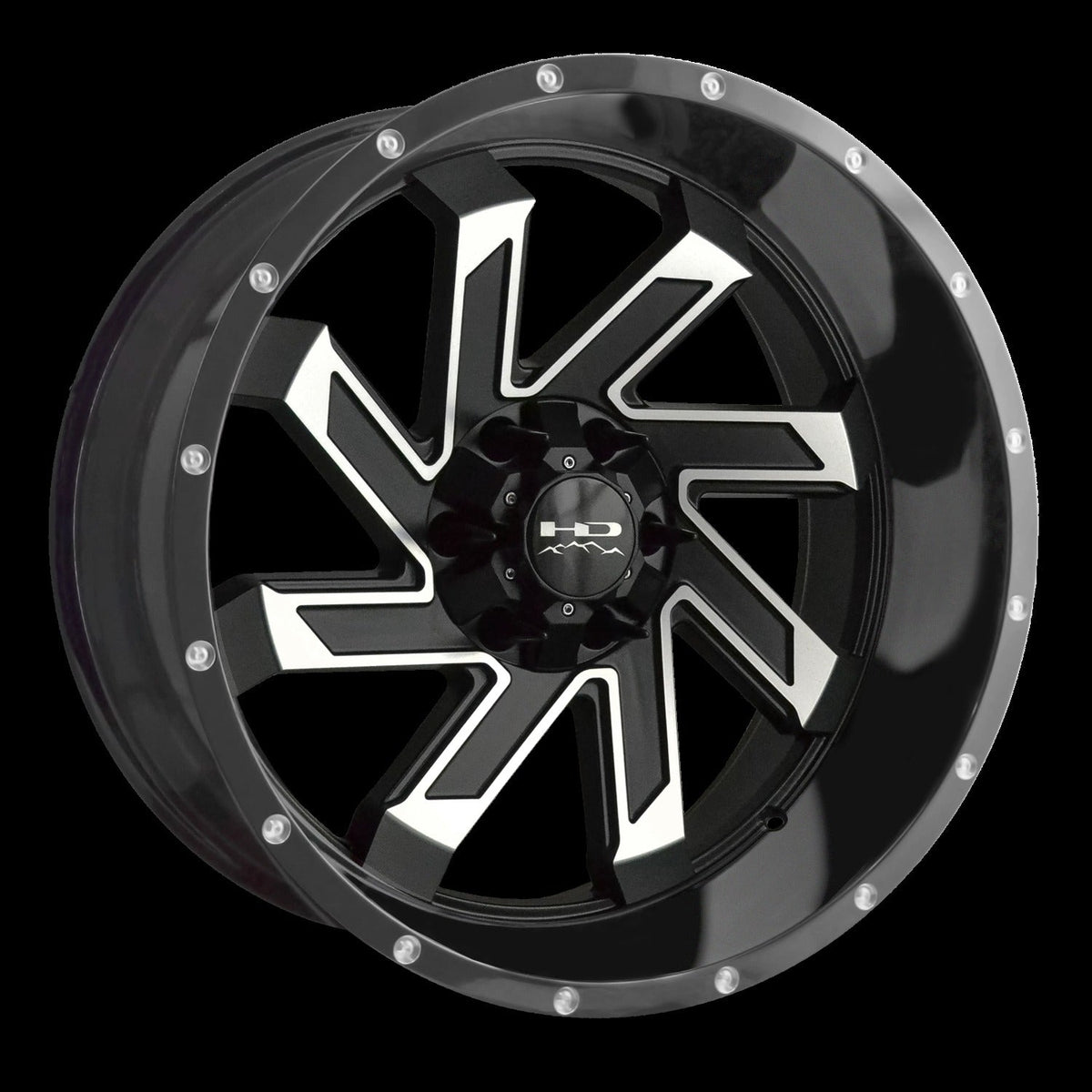 HD Offroad Saw 22x10 -10 6x135/6x139.7mm 106.2mm Satin Black/Machined Face