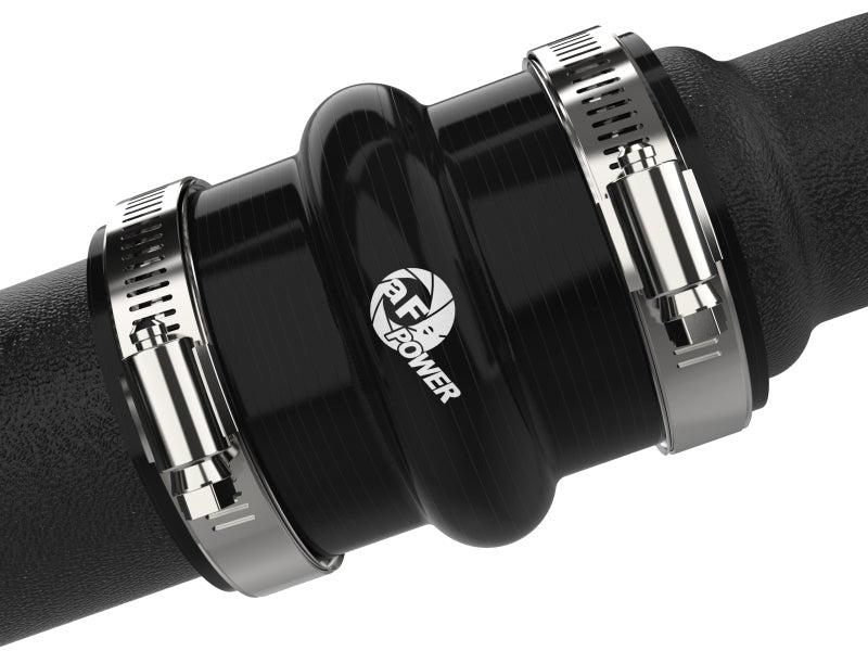 aFe BladeRunner 2in to 2-1/2in Aluminum Hot Charge Pipe Black Ford F-150 24-26 V6-2.7L (tt)