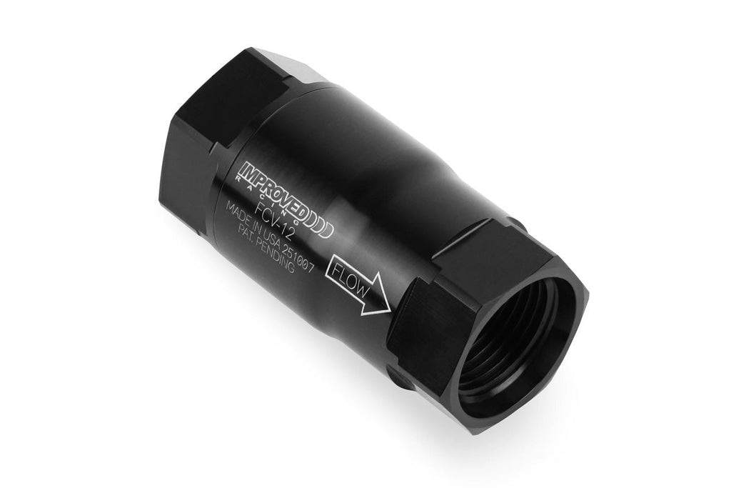 Improved Racing High-Flow, Low Cracking Pressure Flapper Check Valve, -12AN O-Ring Boss Female