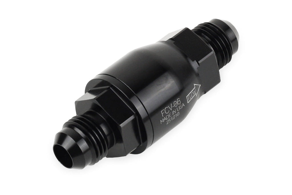 Improved Racing High-Flow, Low Cracking Pressure Flapper Check Valve, -6AN Male