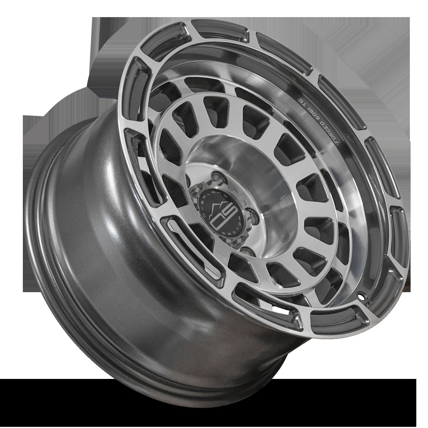 Overland Sector Badlander Forged 17x9 -35 6x139.7mm 106.1mm Gloss Gun Metal Machined Face