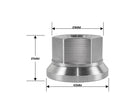 Perfectly Tight 29mm Hex Swivel Flat Seat Open Lug Nut 5/8-18 x 25mm - Stainless Steel - 1 Piece
