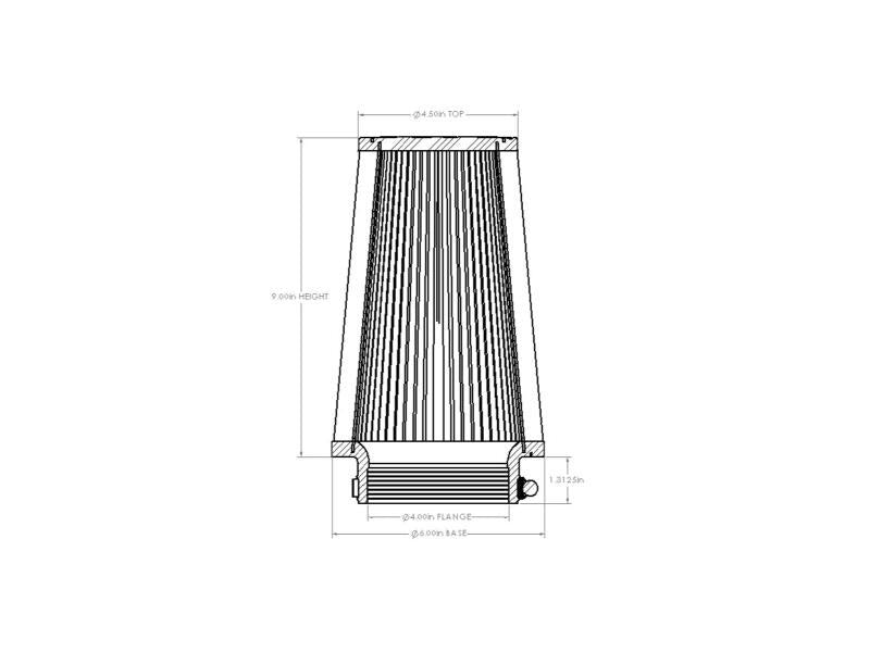 aFe Magnum FORCE Intake Replacement Air Filter w/ D2 Dura-Dry Media 4 F x6in B x4-1/2in T x9in H