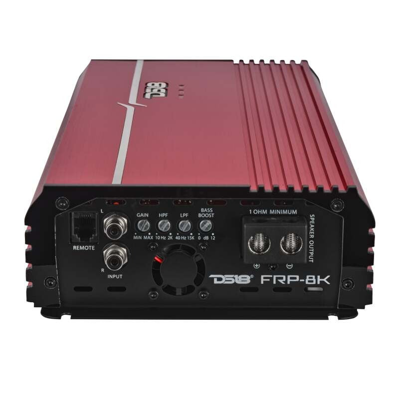 DS18 1-Channel Class D Full-Range Monoblock 8000 Watts RMS at1 ohm DPIV1/0 Terminals Included Red