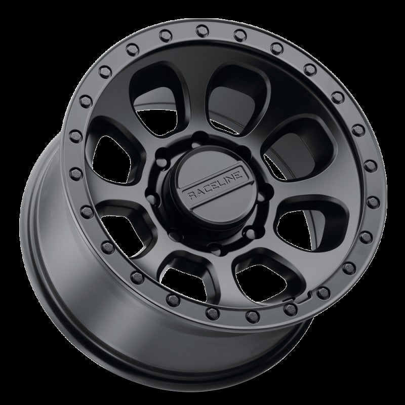 Raceline 961B Bolt 17x9in / 8x165.1 BP / -12mm Offset / 130.81mm Bore - Satin Black