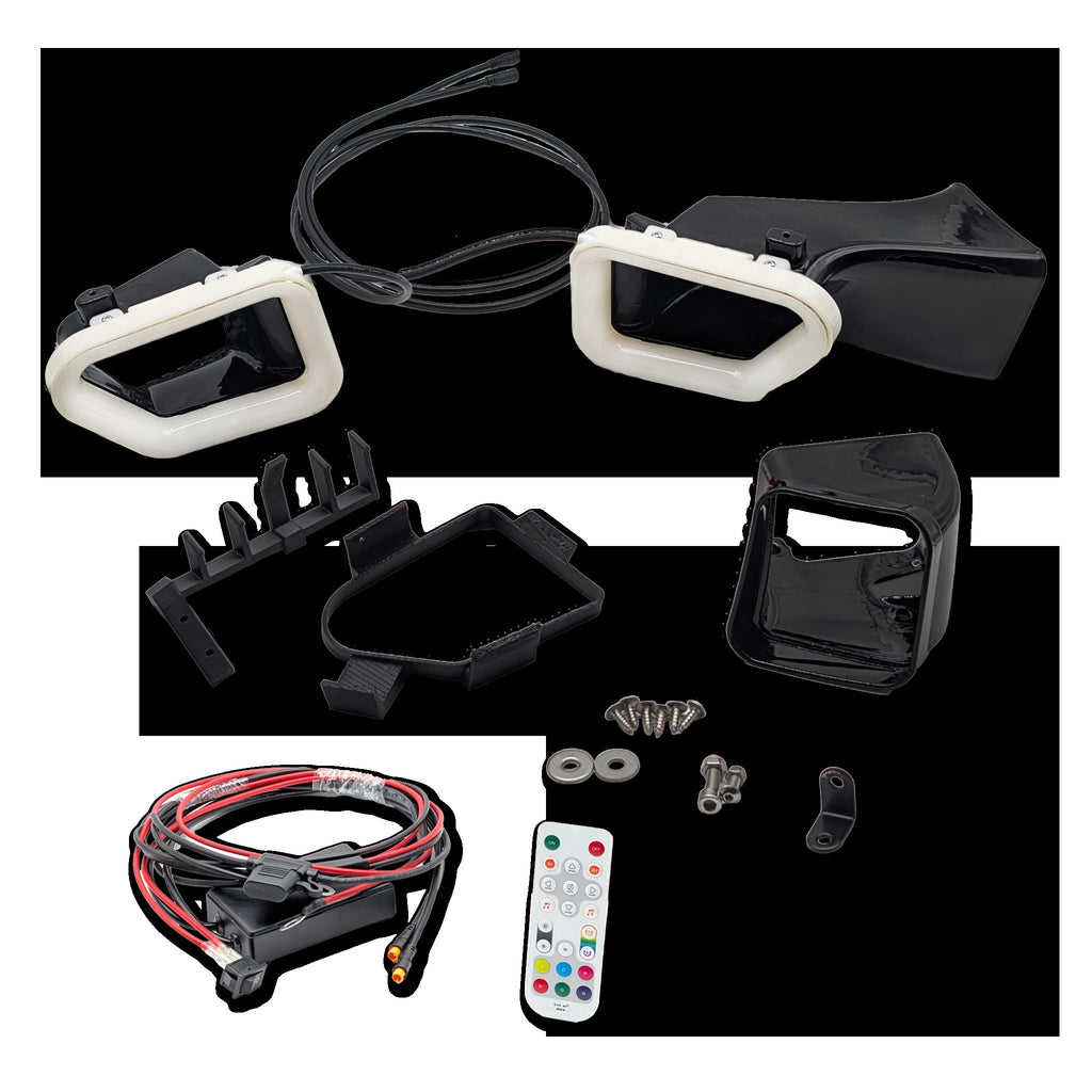 2016-2019 Cadillac ATS-V Dual BIG MOUTH LIT KIT Ram Air Intake Snorkels