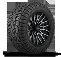 HD Golf Wheel & Tire Package ( 1pc ) 14x7.0 RTC Gloss Black Machined Face w ( 1pc ) 23 Inch A/T Tire