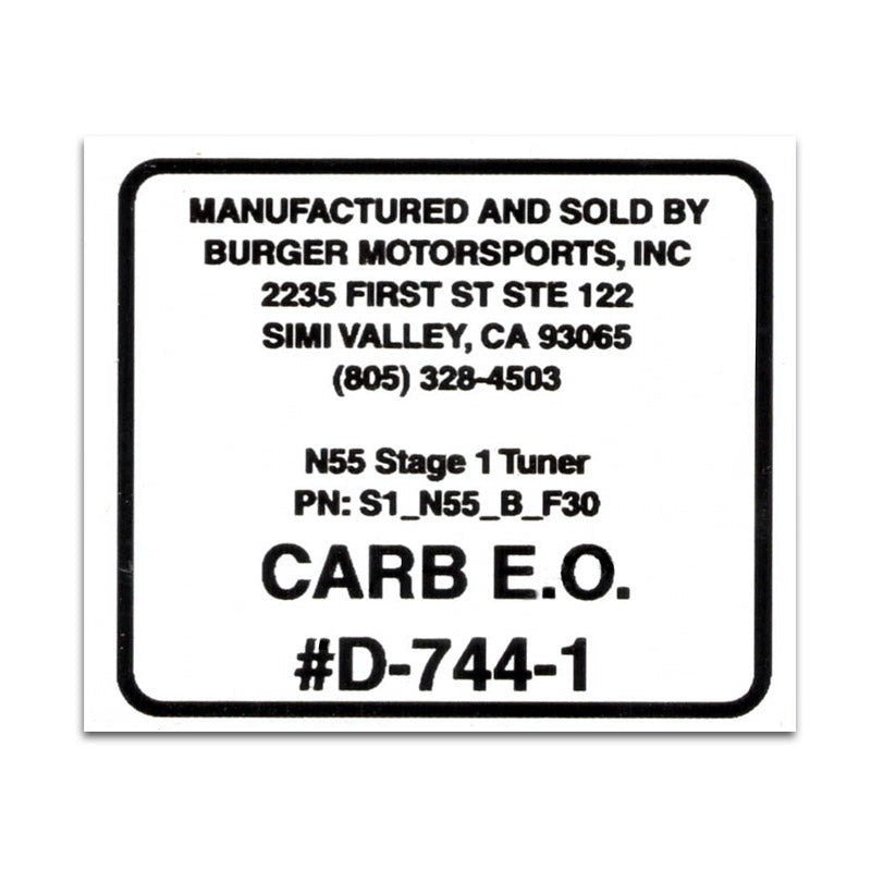 Replacement CARB Sticker