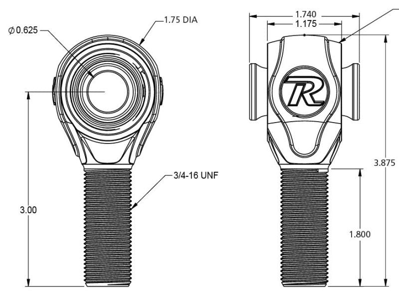 Ridetech Universal R-Joint 8-Pack (Incl. 4 RH & 4 LH Threaded R-Joints)
