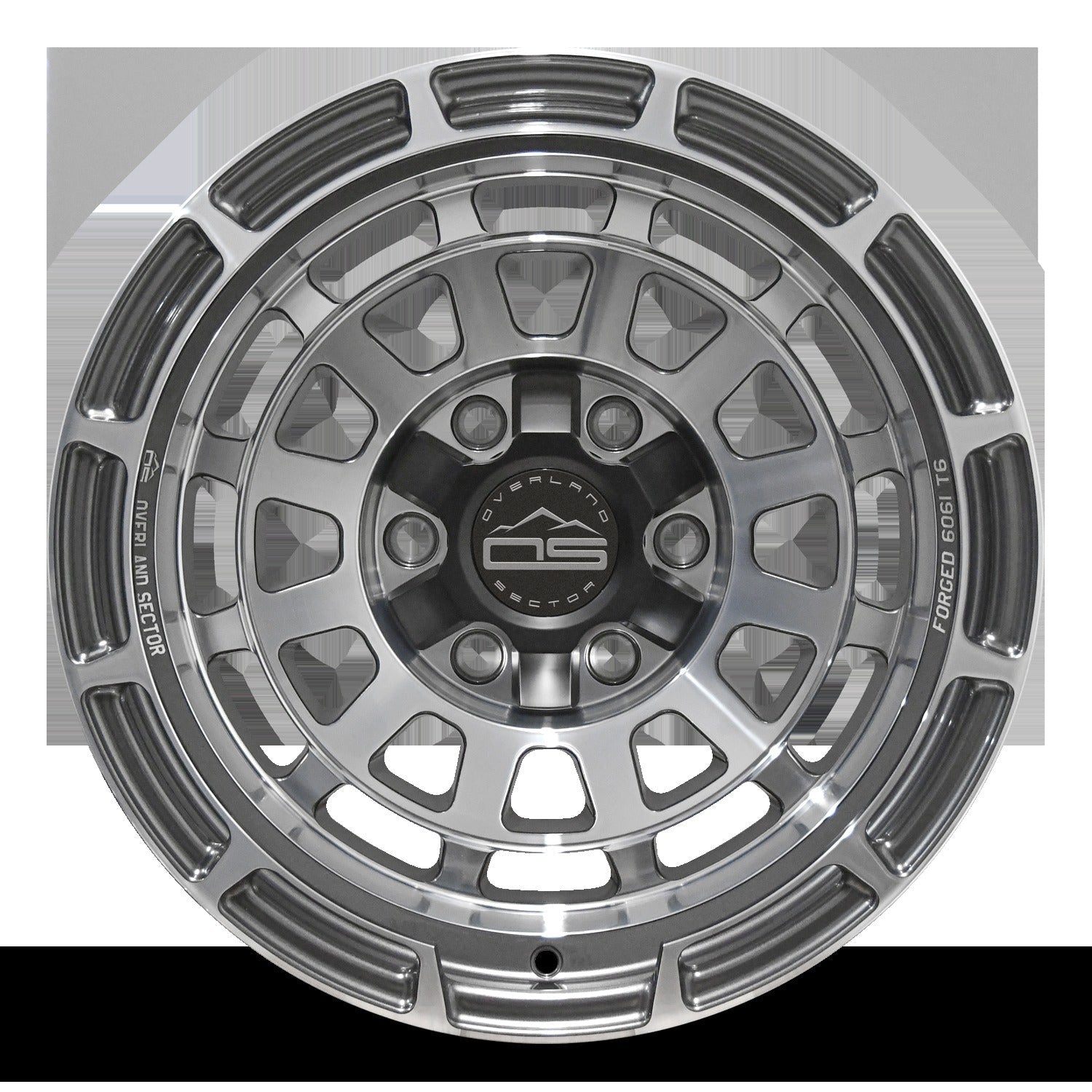 Overland Sector Badlander Forged 17x9 +0 6x135/6x139.7mm 106.1mm Gloss Gun Metal/Machined Face