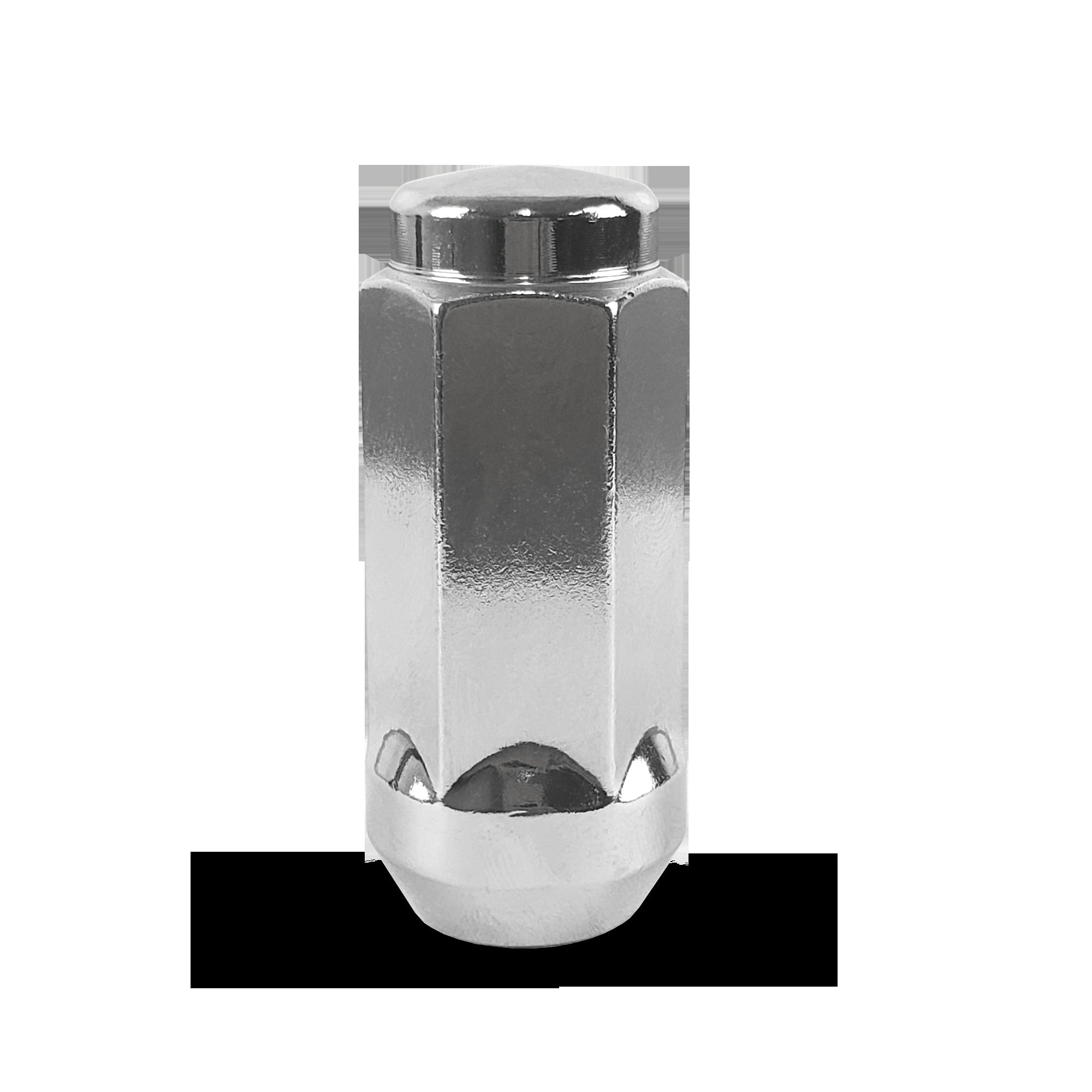 Perfectly Tight 21mm Hex Bulged Lug Nut Tapered Seat 5/8-18 x 48mm - Chrome Steel - 1 Piece