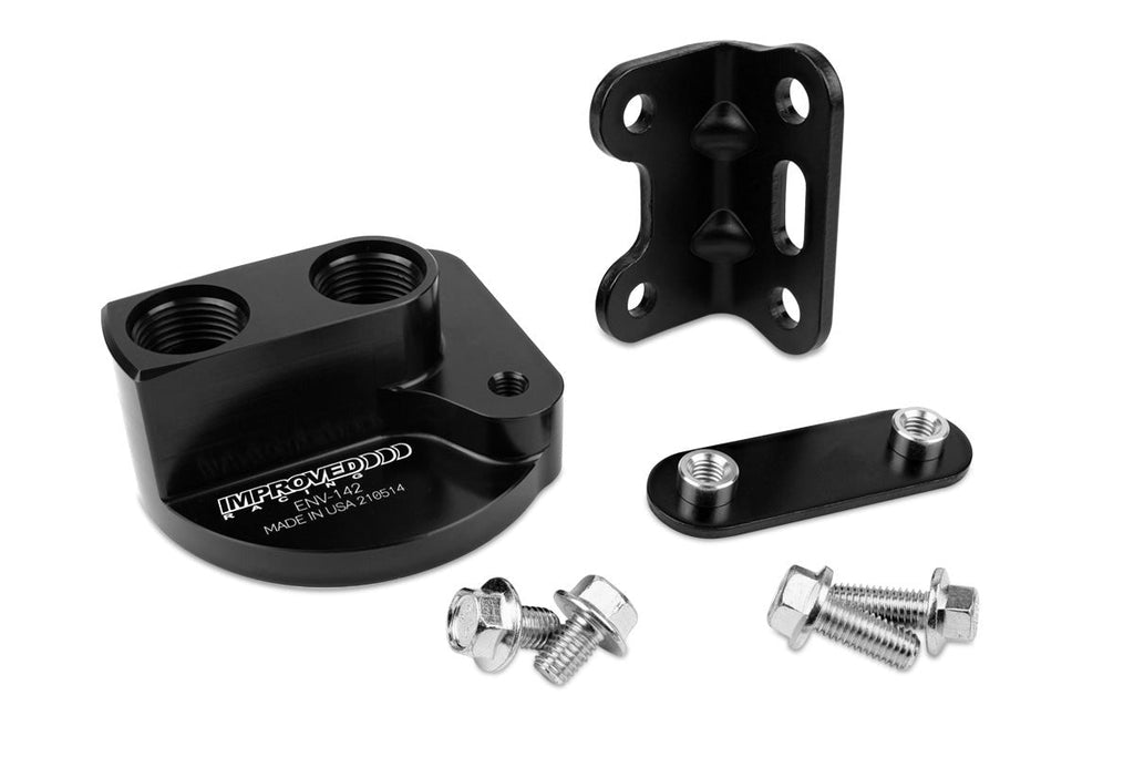 Improved Racing Remote Engine & Transmission Oil Filter Mount, 2-Port