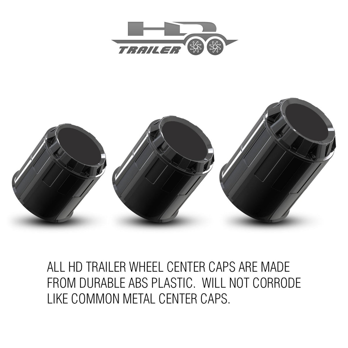 14 INCH | 5 on 4-1/2 | CANYON Aluminum Trailer Wheel w/ Radial Tire Assembly | All Gloss Black ( 1pc )